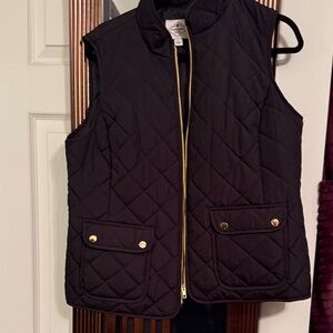 St. John's Bay Black Quilted Vest